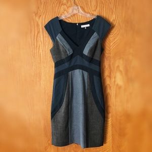 Rebecca Taylor Flannel Mix dress, cap sleeve, 4